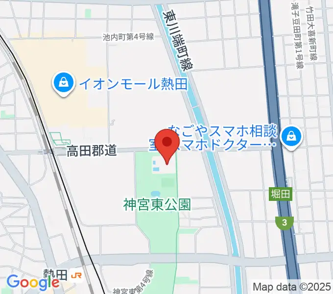名古屋市体育館の地図