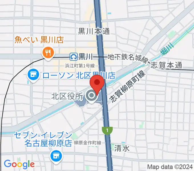 レインボー黒川スポーツトレーニングセンターの地図