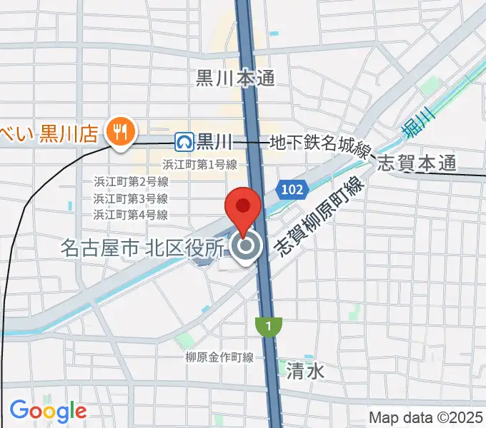 レインボー黒川スポーツトレーニングセンターの地図