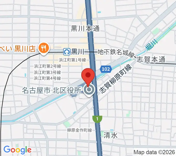 レインボー黒川スポーツトレーニングセンターの地図