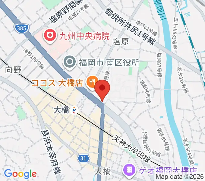 music studio CUBEの地図