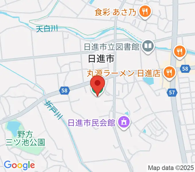 日進市スポーツセンターの地図