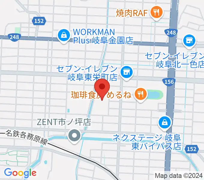 岐阜市民総合体育館の地図