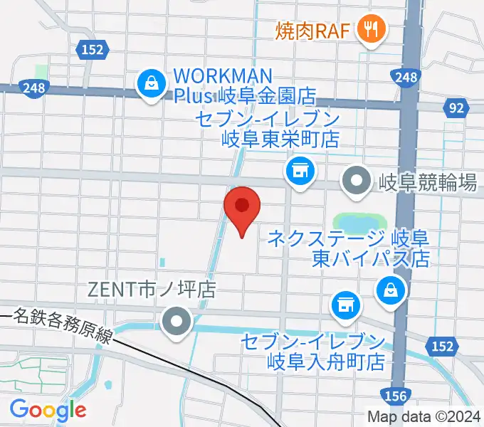 岐阜市民総合体育館の地図