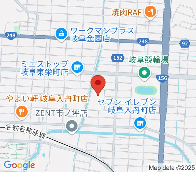 岐阜市民総合体育館の地図