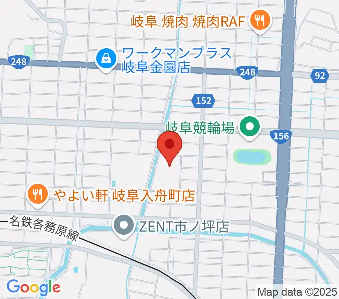 岐阜市民総合体育館の地図