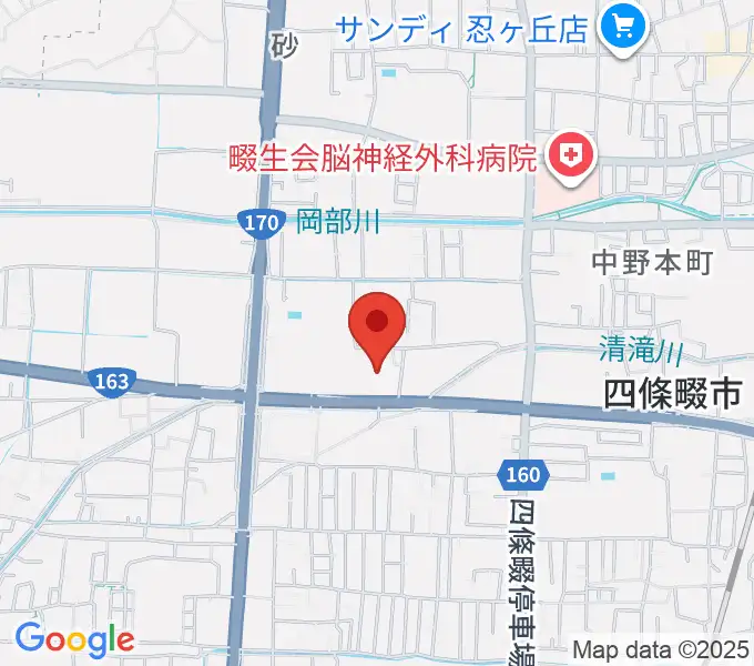 四條畷市立市民総合体育館サン・アリーナ25の地図