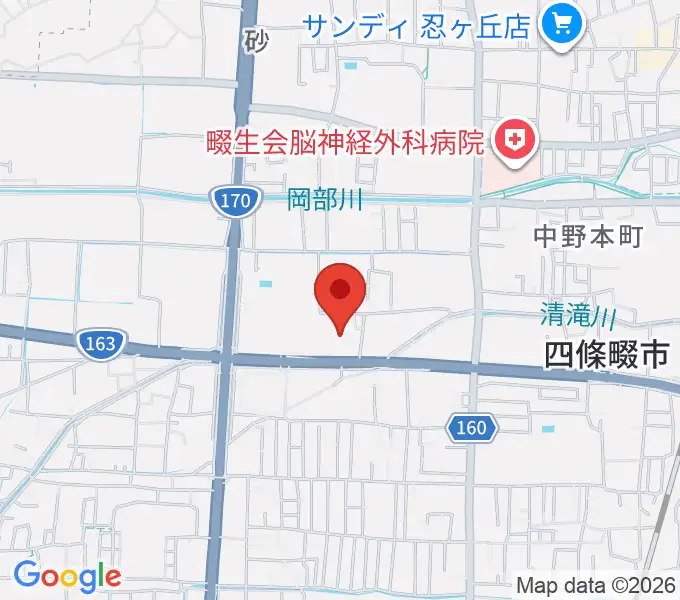 四條畷市立市民総合体育館サン・アリーナ25の地図