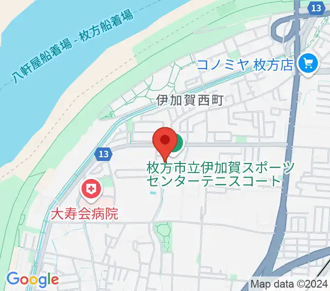 誠信建設工業伊加賀スポーツセンターの地図