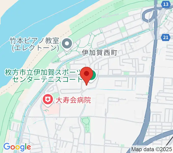 誠信建設工業伊加賀スポーツセンターの地図