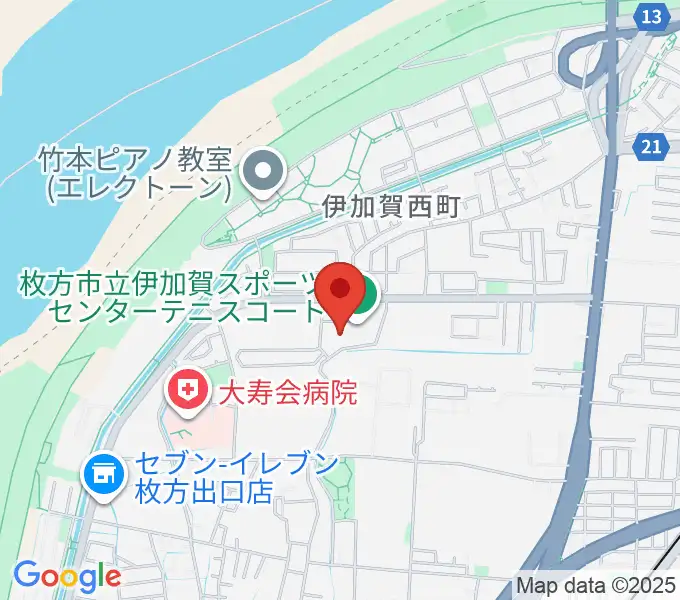 誠信建設工業伊加賀スポーツセンターの地図