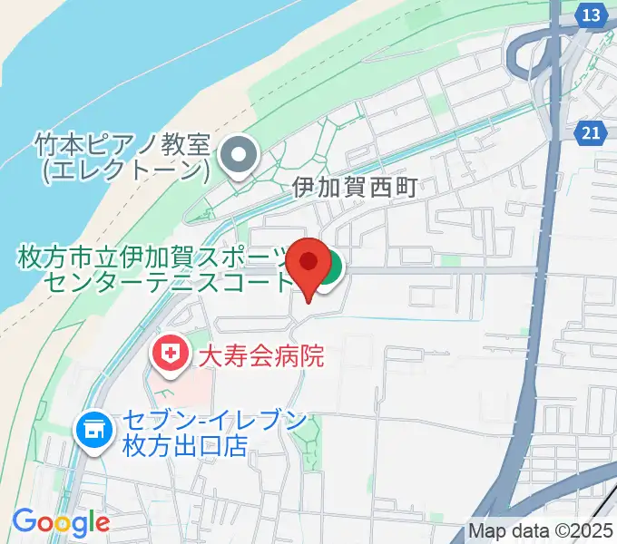 誠信建設工業伊加賀スポーツセンターの地図