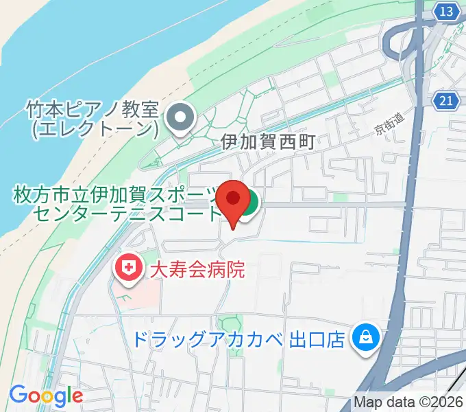 誠信建設工業伊加賀スポーツセンターの地図