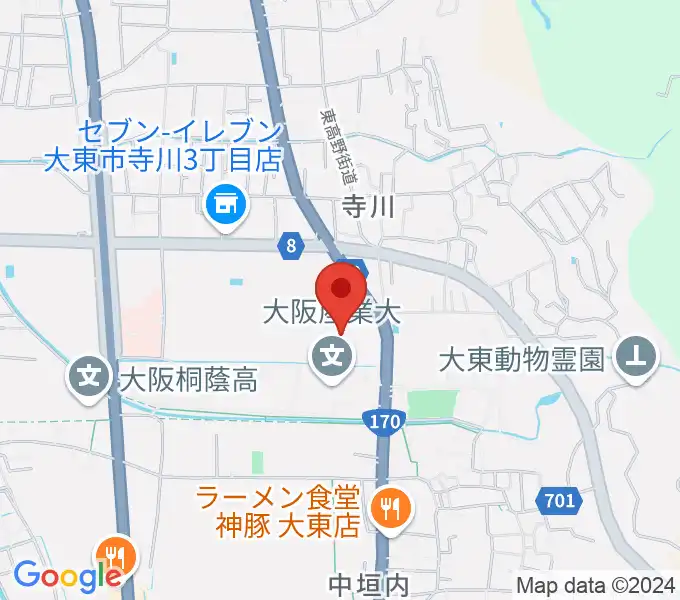 大東市立市民体育館の地図