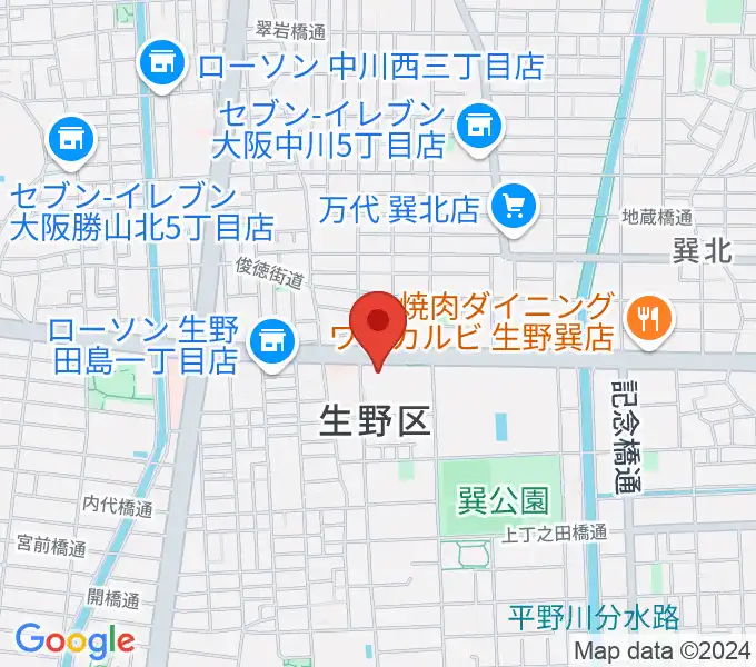 大阪市立生野スポーツセンターの地図