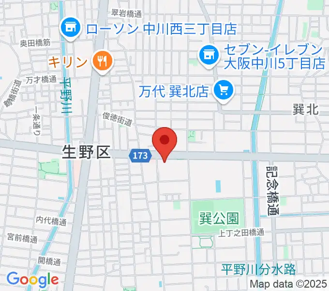 大阪市立生野スポーツセンターの地図