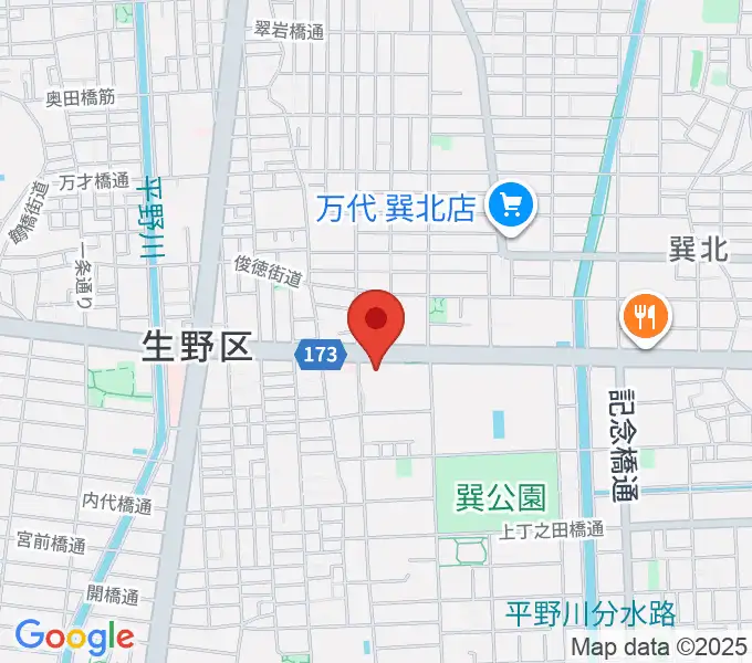 大阪市立生野スポーツセンターの地図