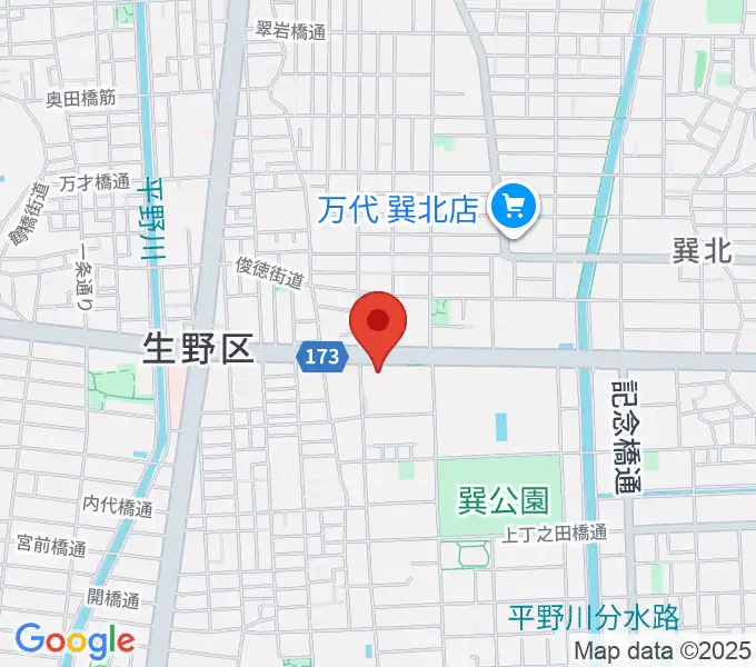 大阪市立生野スポーツセンターの地図