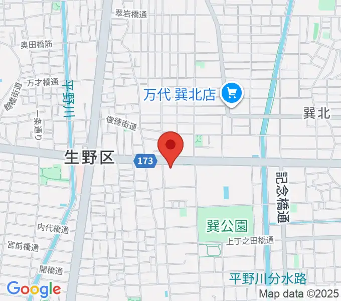 大阪市立生野スポーツセンターの地図