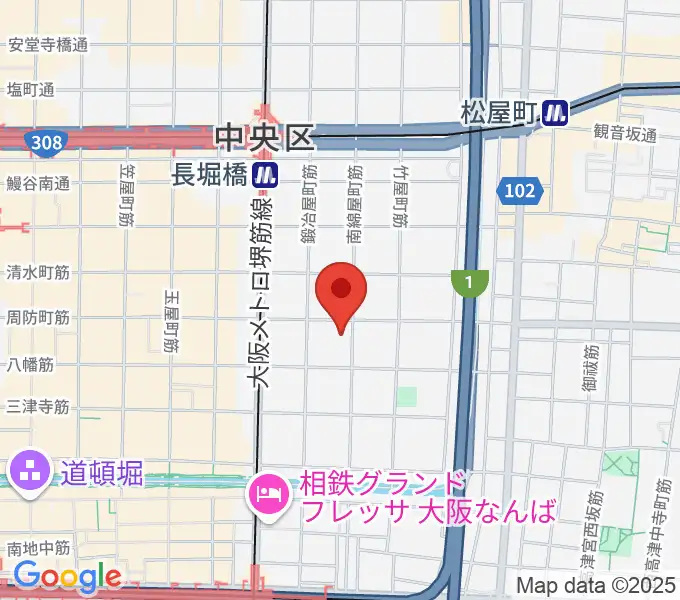 大阪市立中央スポーツセンターの地図