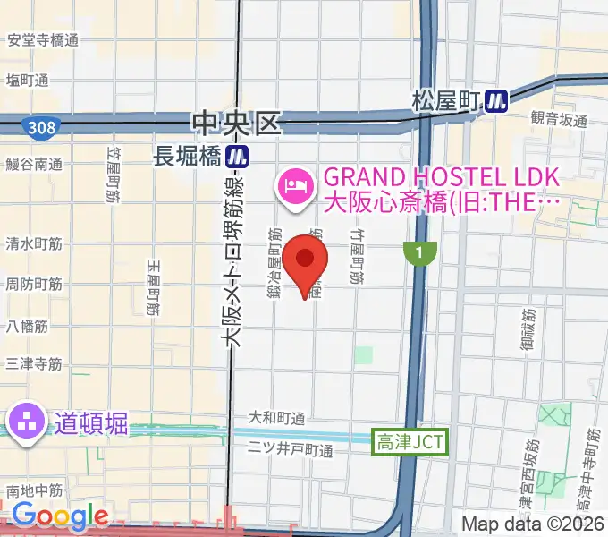 大阪市立中央スポーツセンターの地図