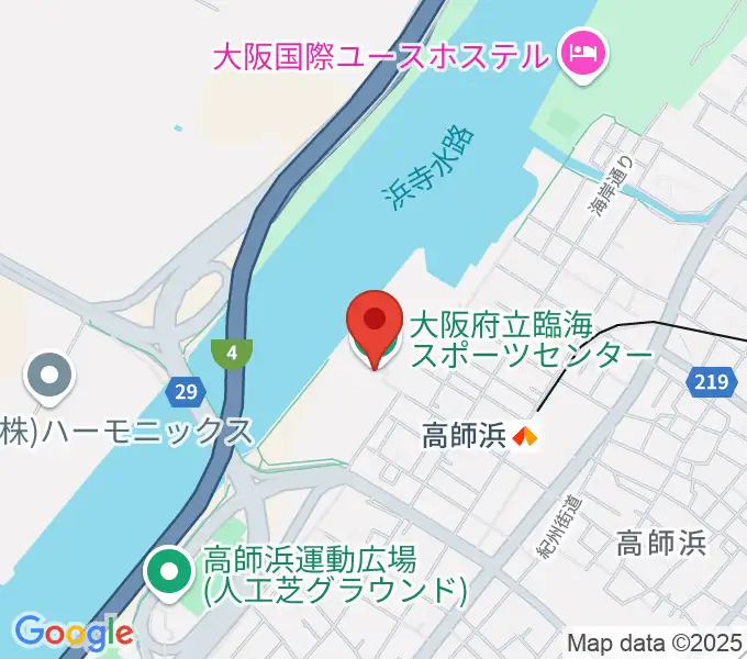 大阪府立臨海スポーツセンターの地図