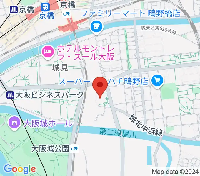 大阪市立城東スポーツセンターの地図