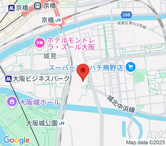 大阪市立城東スポーツセンターの地図