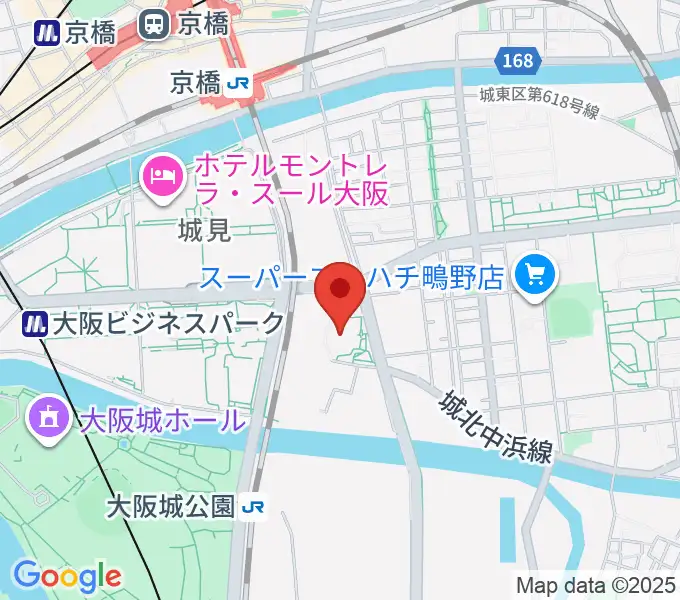 大阪市立城東スポーツセンターの地図