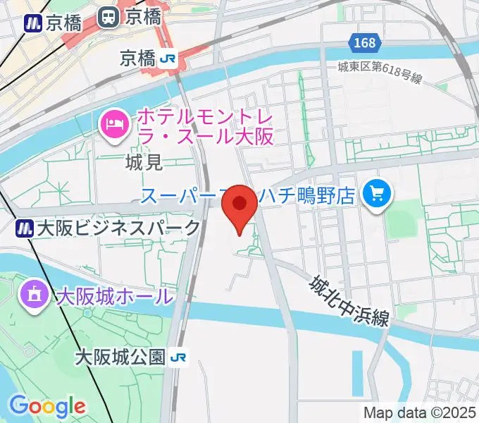大阪市立城東スポーツセンターの地図