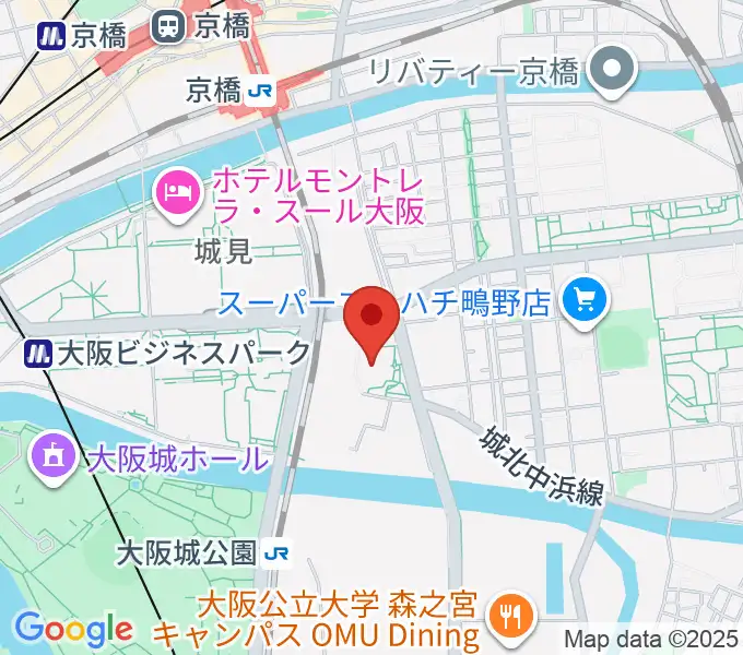 大阪市立城東スポーツセンターの地図