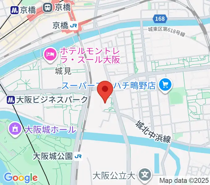 大阪市立城東スポーツセンターの地図