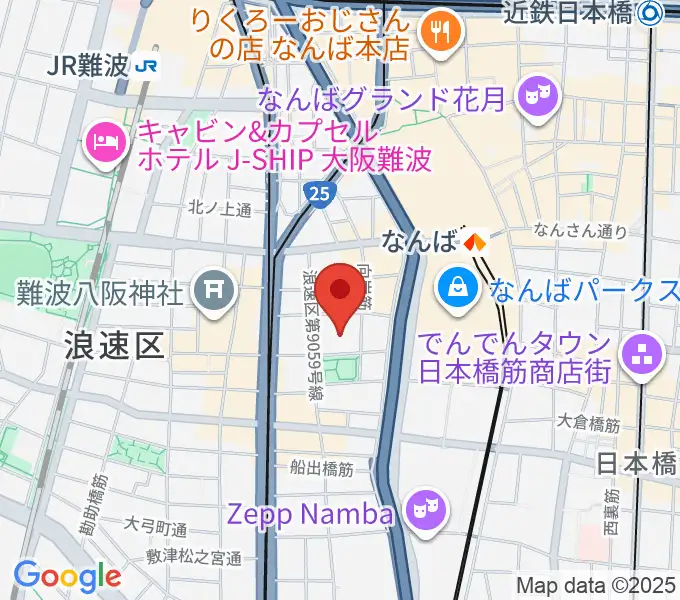 大阪市立浪速スポーツセンターの地図