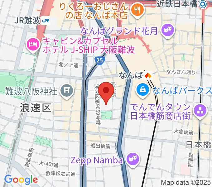 大阪市立浪速スポーツセンターの地図