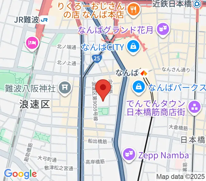 大阪市立浪速スポーツセンターの地図