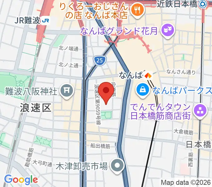 大阪市立浪速スポーツセンターの地図