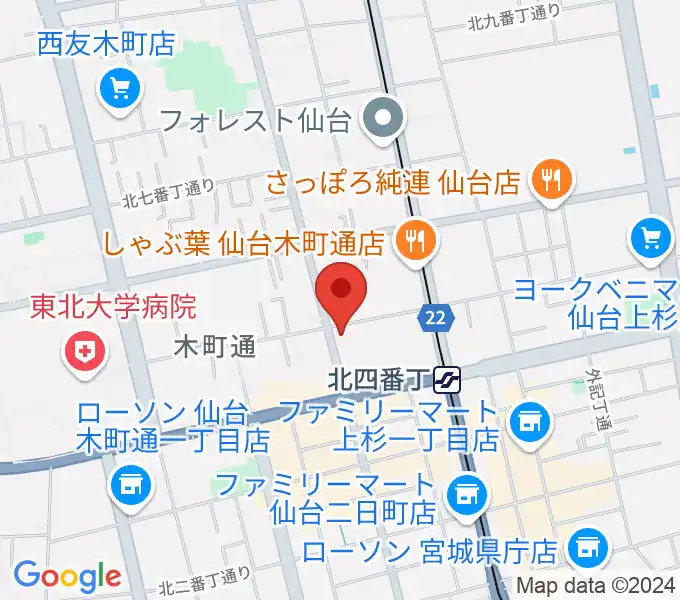 フォーラム仙台の地図