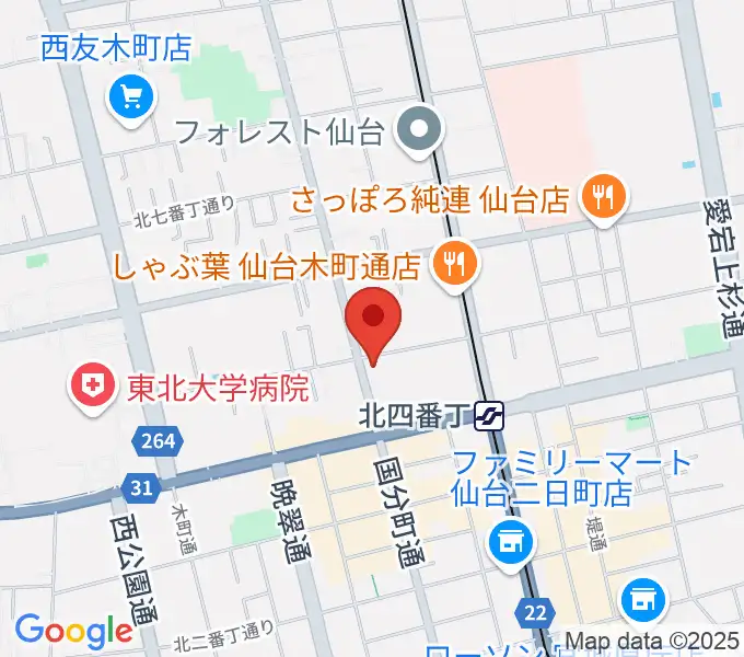 フォーラム仙台の地図