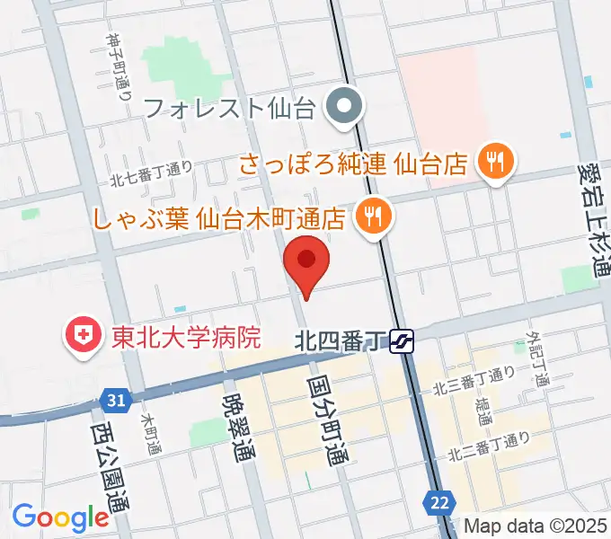 フォーラム仙台の地図