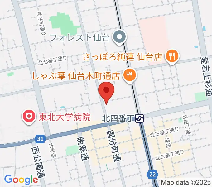 フォーラム仙台の地図