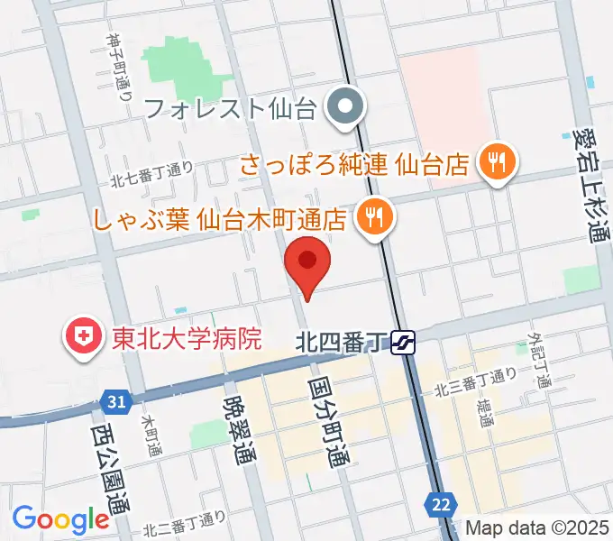 フォーラム仙台の地図