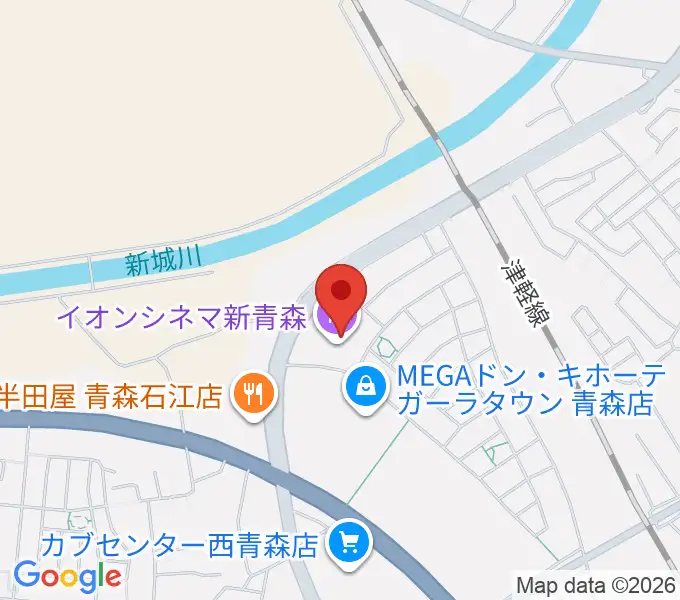 イオンシネマ新青森の地図