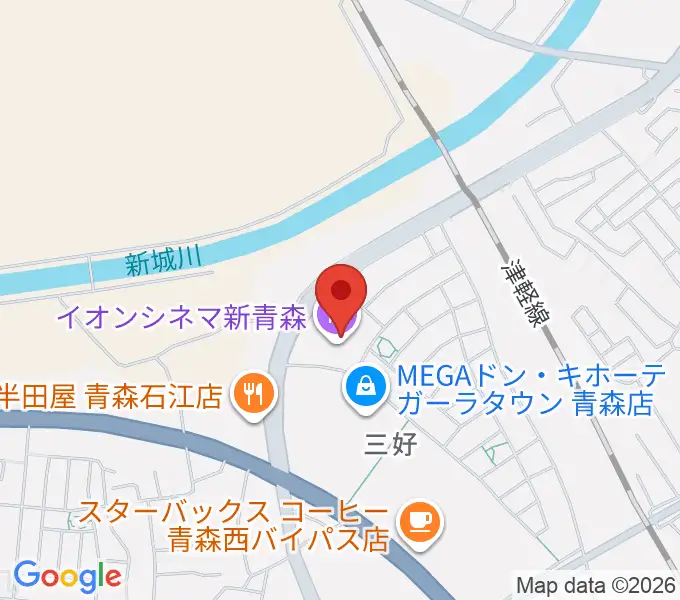 イオンシネマ新青森の地図