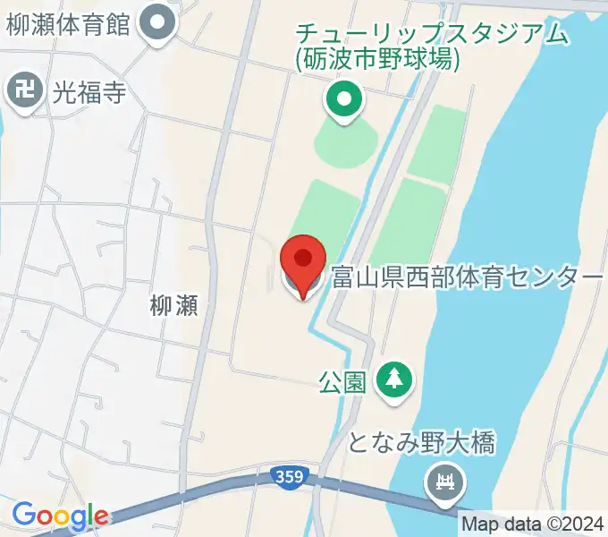 富山県西部体育センターの地図