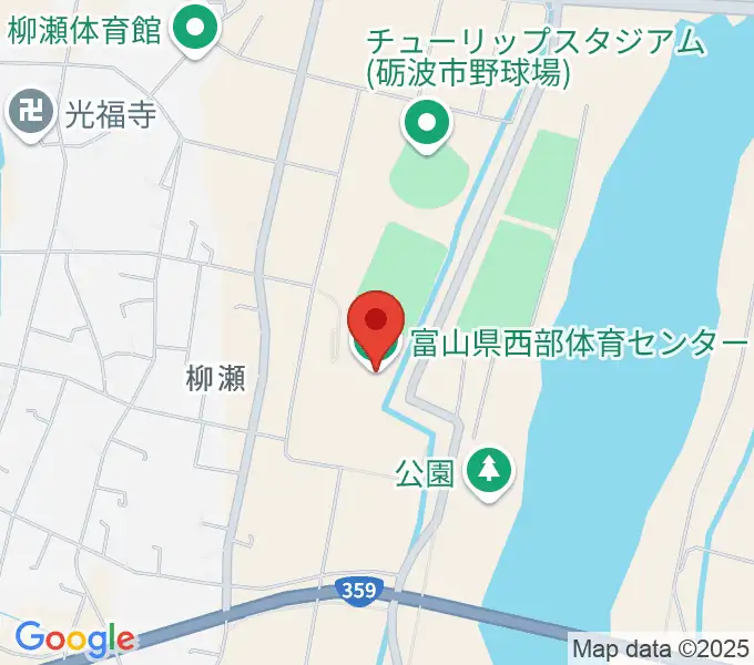 富山県西部体育センターの地図