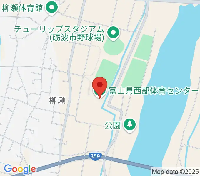 富山県西部体育センターの地図