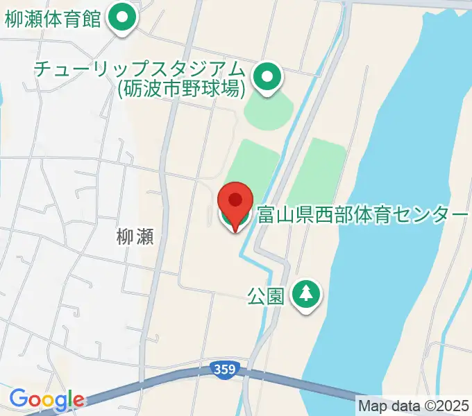 富山県西部体育センターの地図
