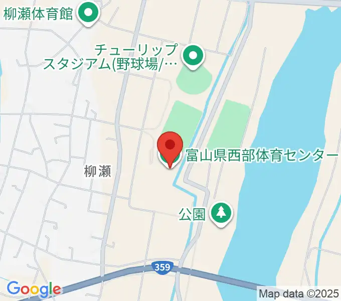 富山県西部体育センターの地図