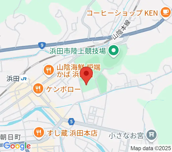 島根県立石見武道館の地図