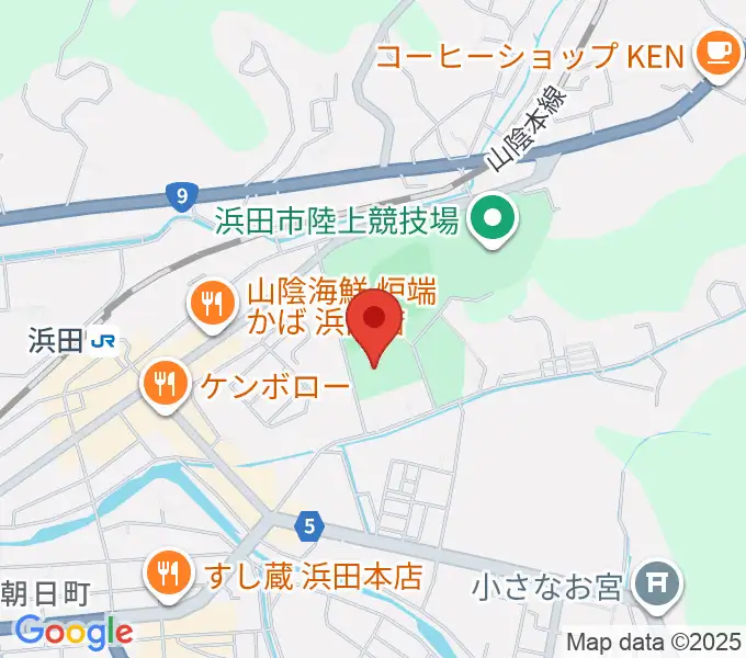 島根県立石見武道館の地図